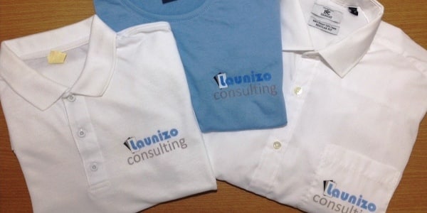 Launizo Consulting, management agile, gestion de projet, outils open source CRM et ERP - Realisation de polos, chemises et t-shirts avec le logo de l'entreprise - Impression numerique en couleur