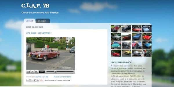 Le CLAP Cercle Louveciennes Auto Passion, est dédié aux automobiles anciennes et remarquables de Louveciennes - creation du site internet - plateforme Google Blogger